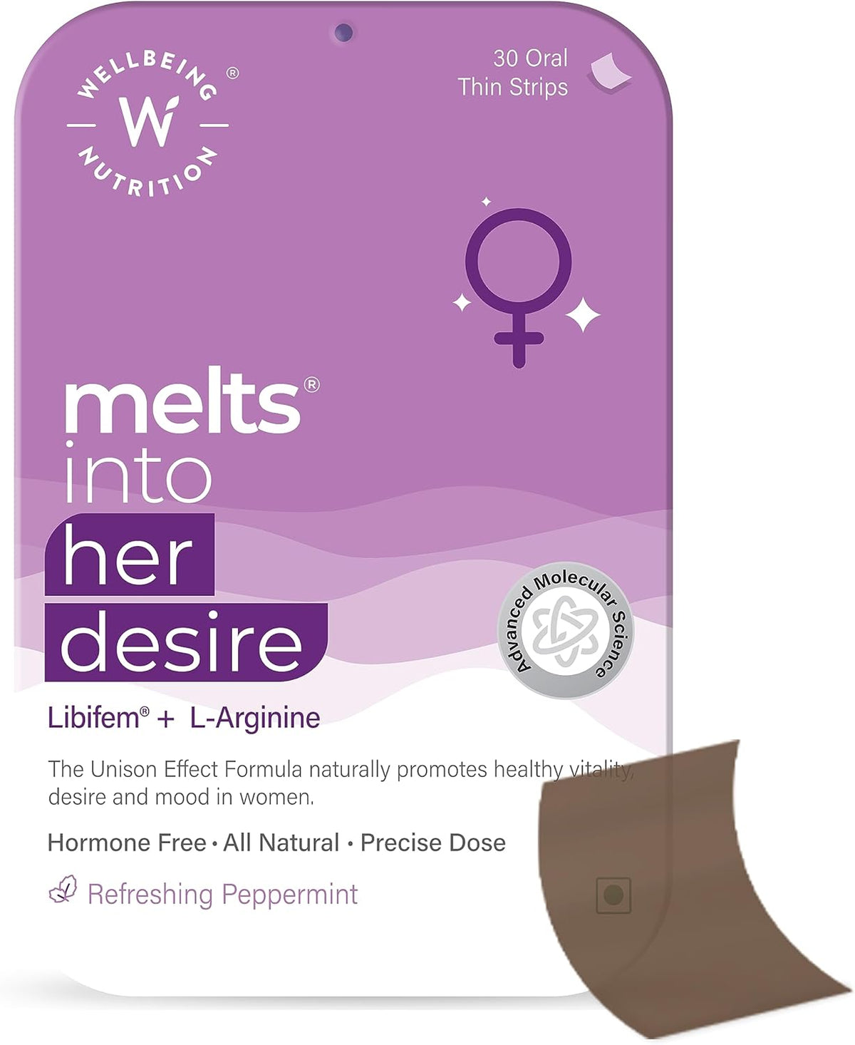 Wellbeing Nutrition Melts Her Desire Herbal & Ayurvedic Oral Strips - 30 Strips