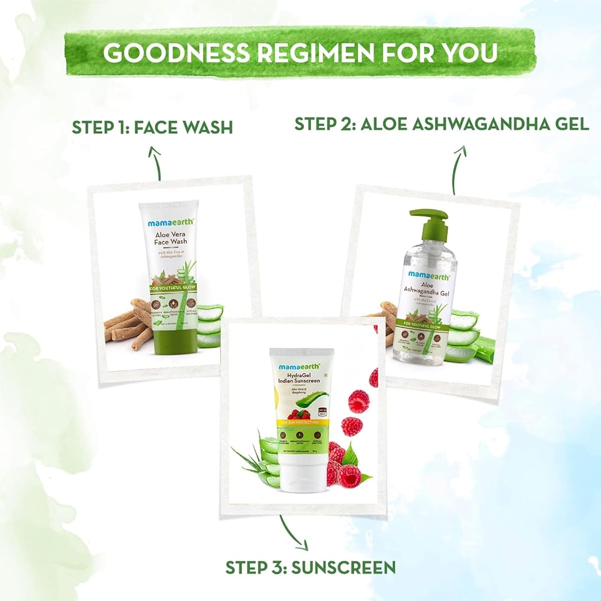 Mamaearth Aloe Ashwagandha Face Gel - Aloe Vera & Ashwagandha, 300ml - Image 5