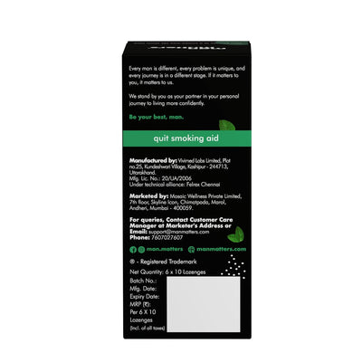 Man Matters Sugar-Free Nicotine Lozenge, Mint, 2mg - 60 Count - Image 7