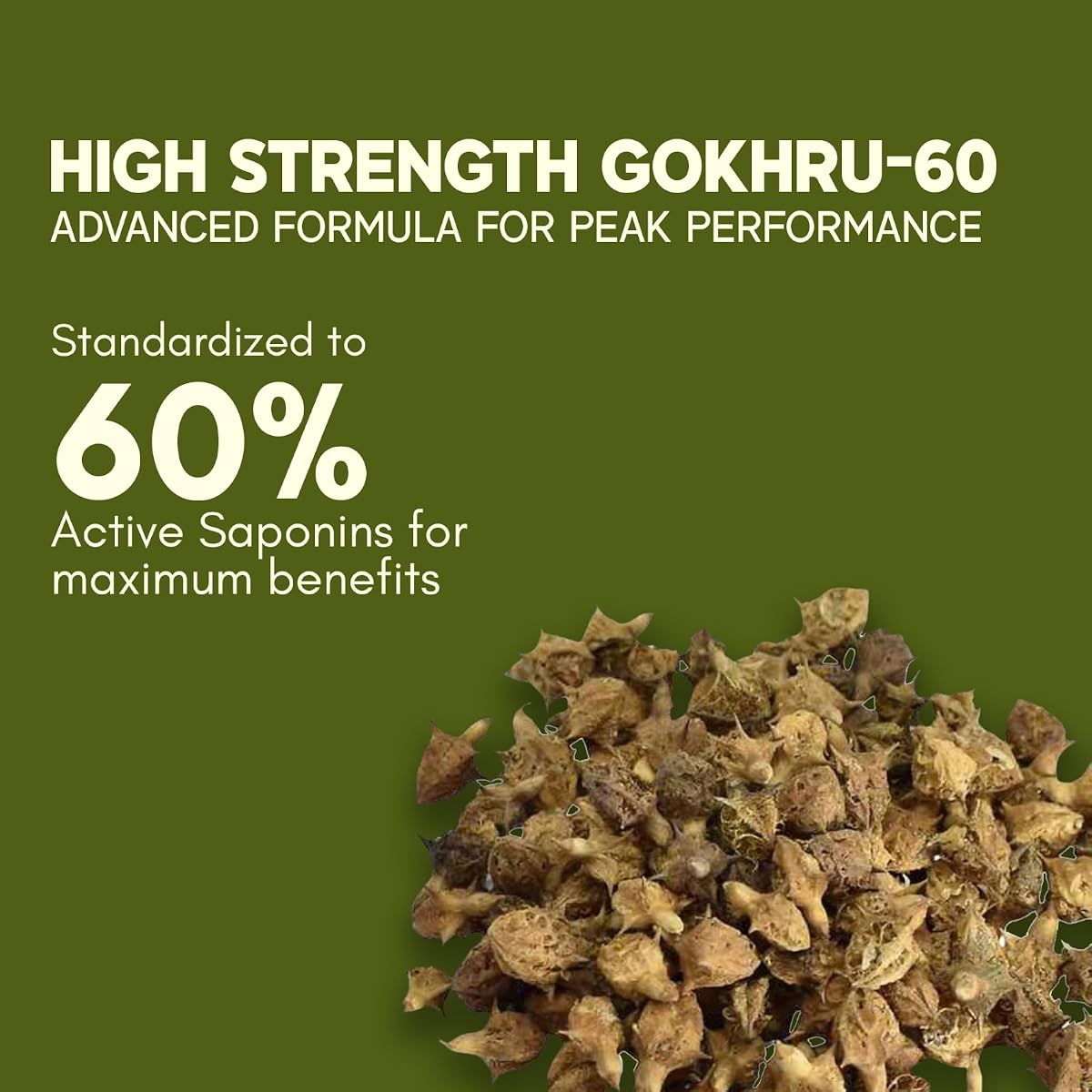 Rasayanam Tribulas Gokhru Tablets - High Saponins 1000mg, 60 Count - Image 2