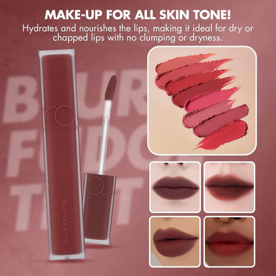 Rom&Nd Blur Fudge Tint 04 Radwood - Deep Matte Lip Colour, Soft Matte Formula, 5.5g - Image 8