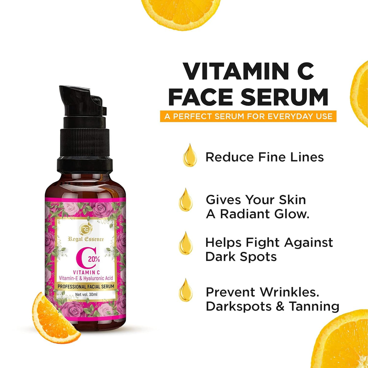 Vedapure Vitamin C Face Serum - Regal Essence, 30ml - Image 3