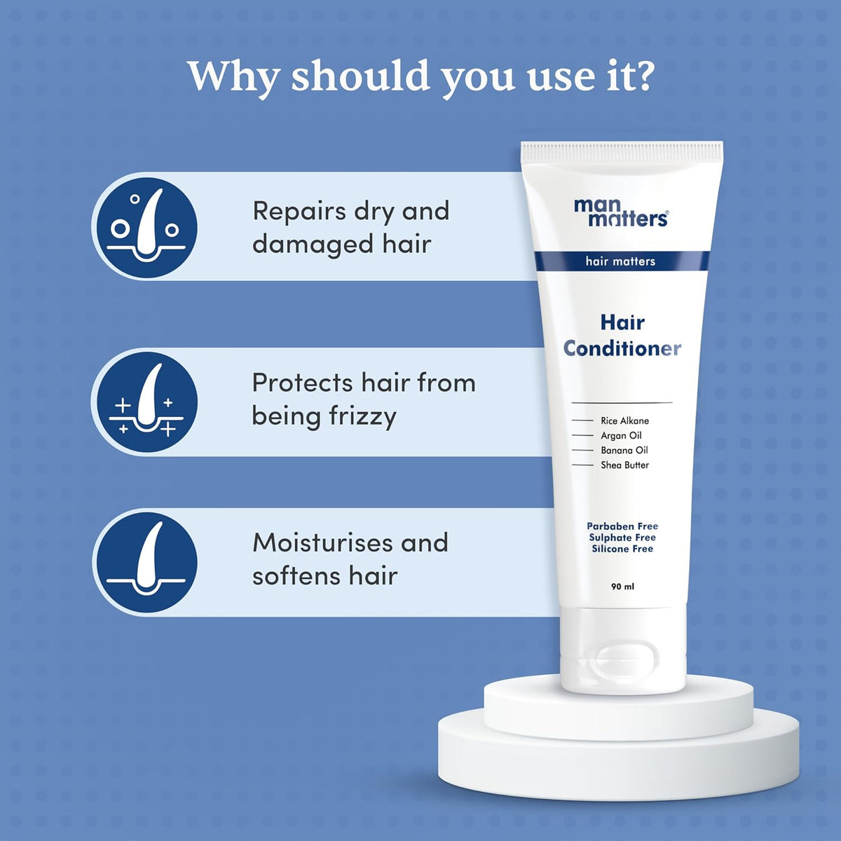 Man Matters Hair Conditioner, 90ml - Nourishing Care - Image 2