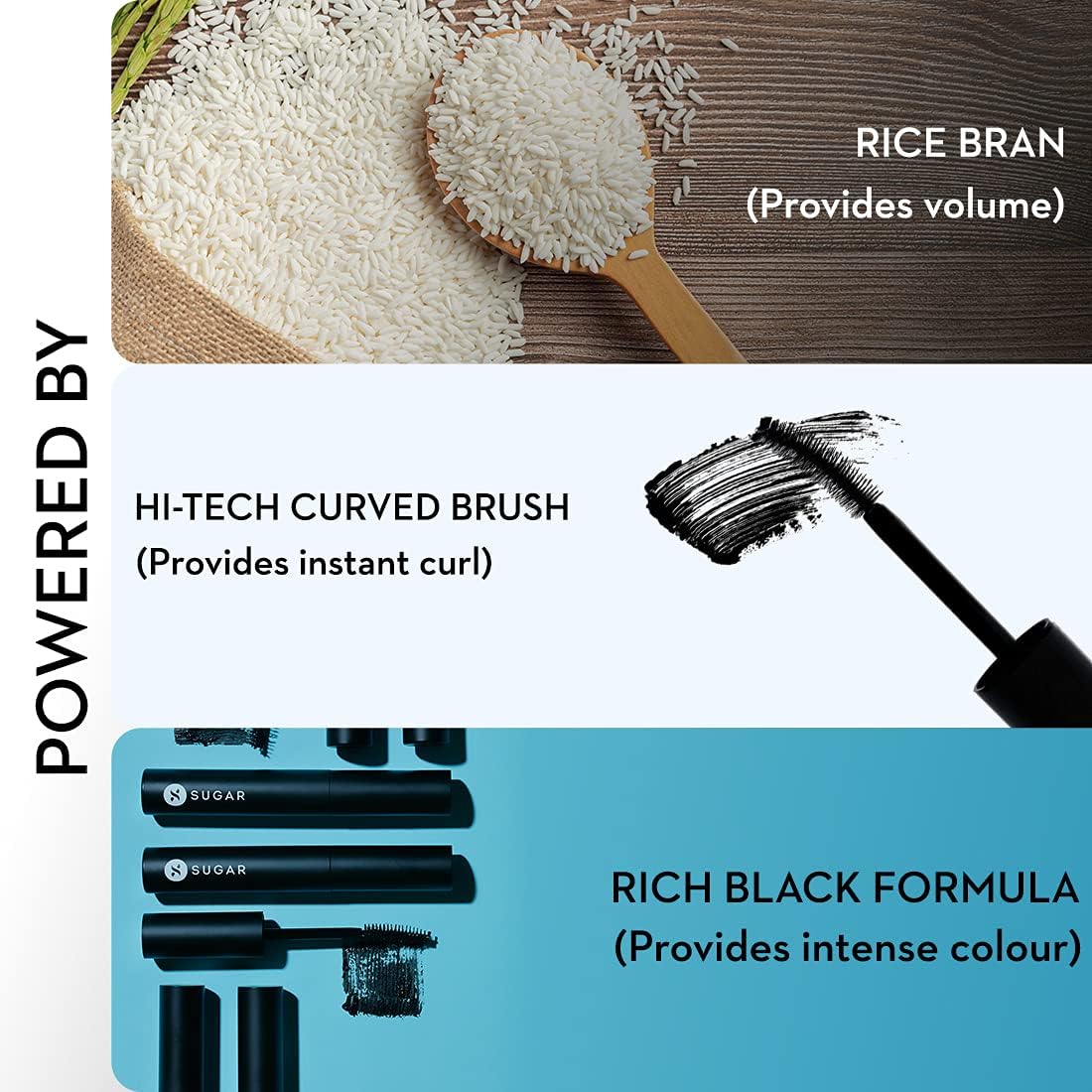 Sugar Cosmetics Uptown Curl Lengthening Mascara - 01 Black Beauty - Image 5