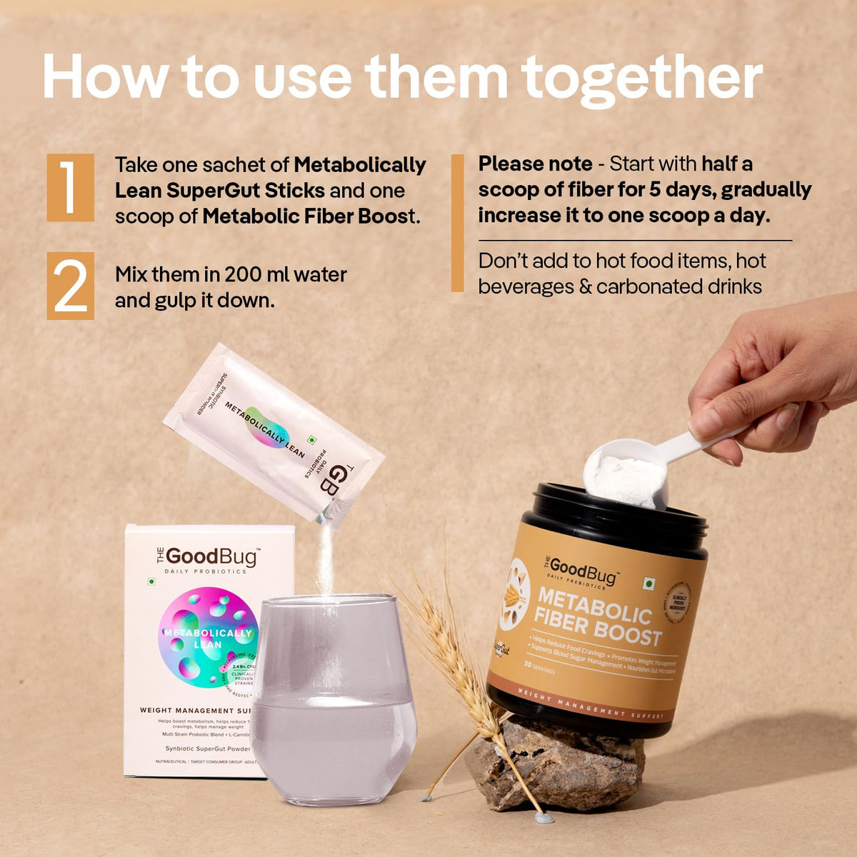 The Good Bug Metabolically Lean SuperGut Powder - Probiotics & Prebiotic Fibre Combo Pack, 30 Days - Image 4