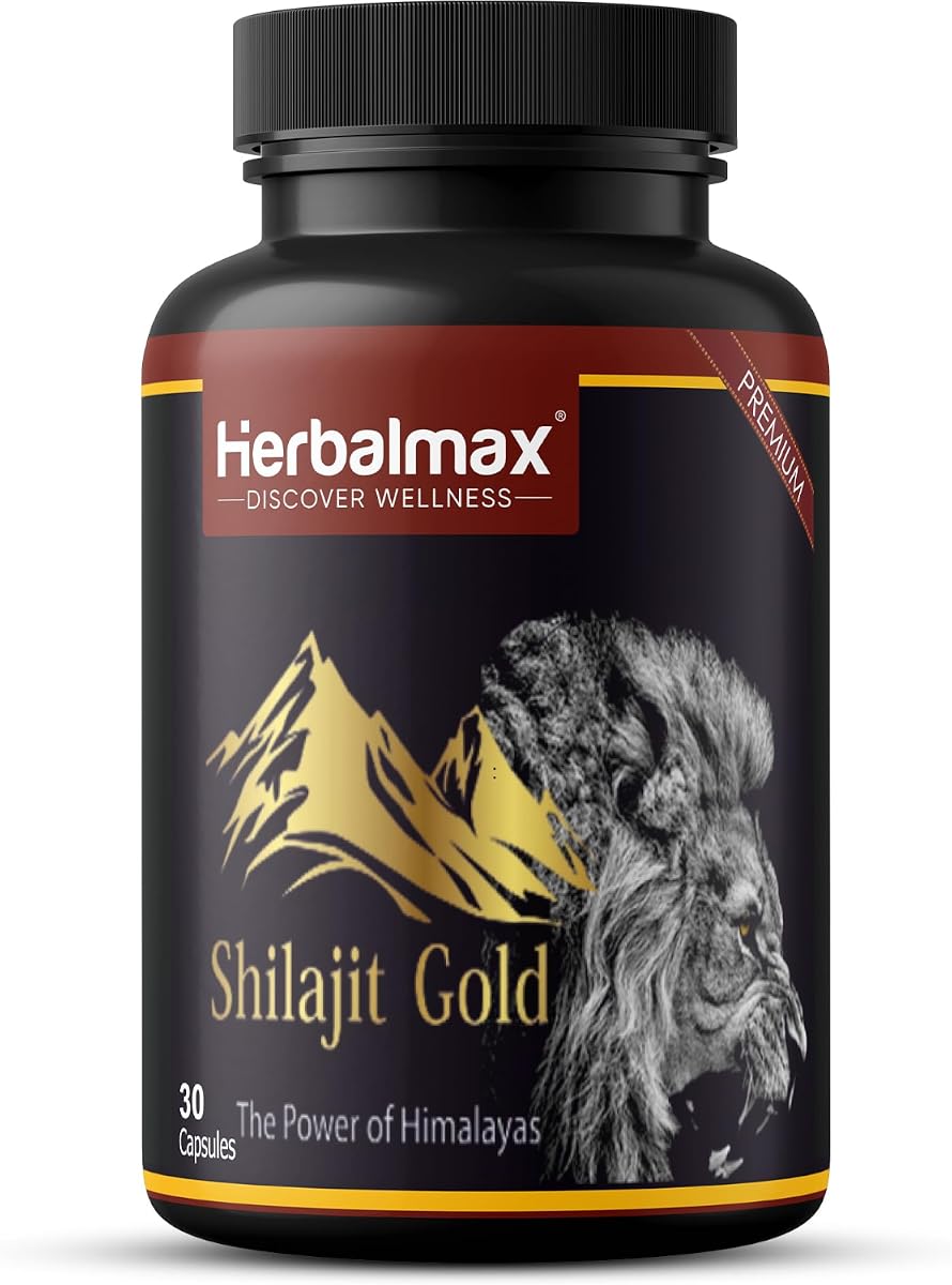 Herbal Max Shilajit Gold Capsules - Ayurvedic Herbal Blend, 30 Capsules
