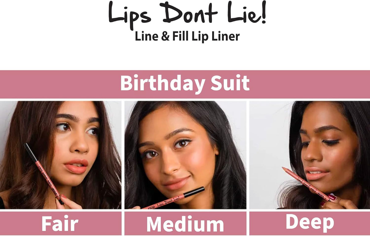 Nykaa Lips Don’t Lie! Lip Liner - Birthday Suit 01 - Image 4