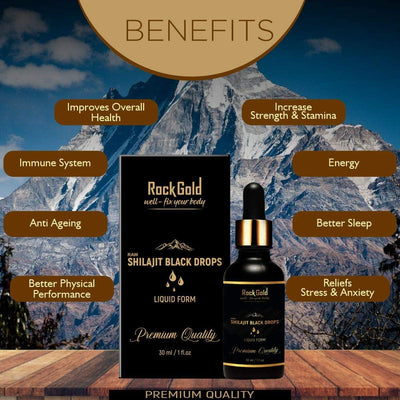 Vedapure Rock Gold Shilajit Liquid - Natural Black Drops, 30ml - Image 4