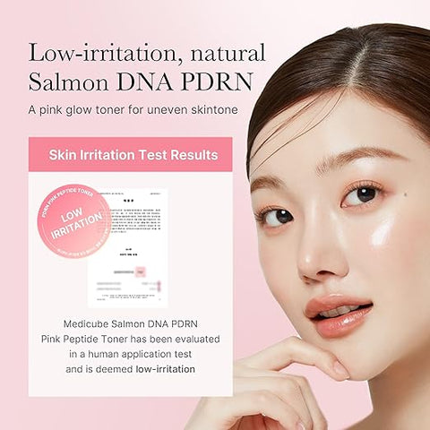 Medicube Salmon DNA PDRN Pink CICA Soothing Toner I Pink Glow Toner