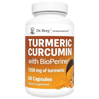 Dr. Berg Turmeric Curcumin Dietary Supplement Capsules - 60 Count