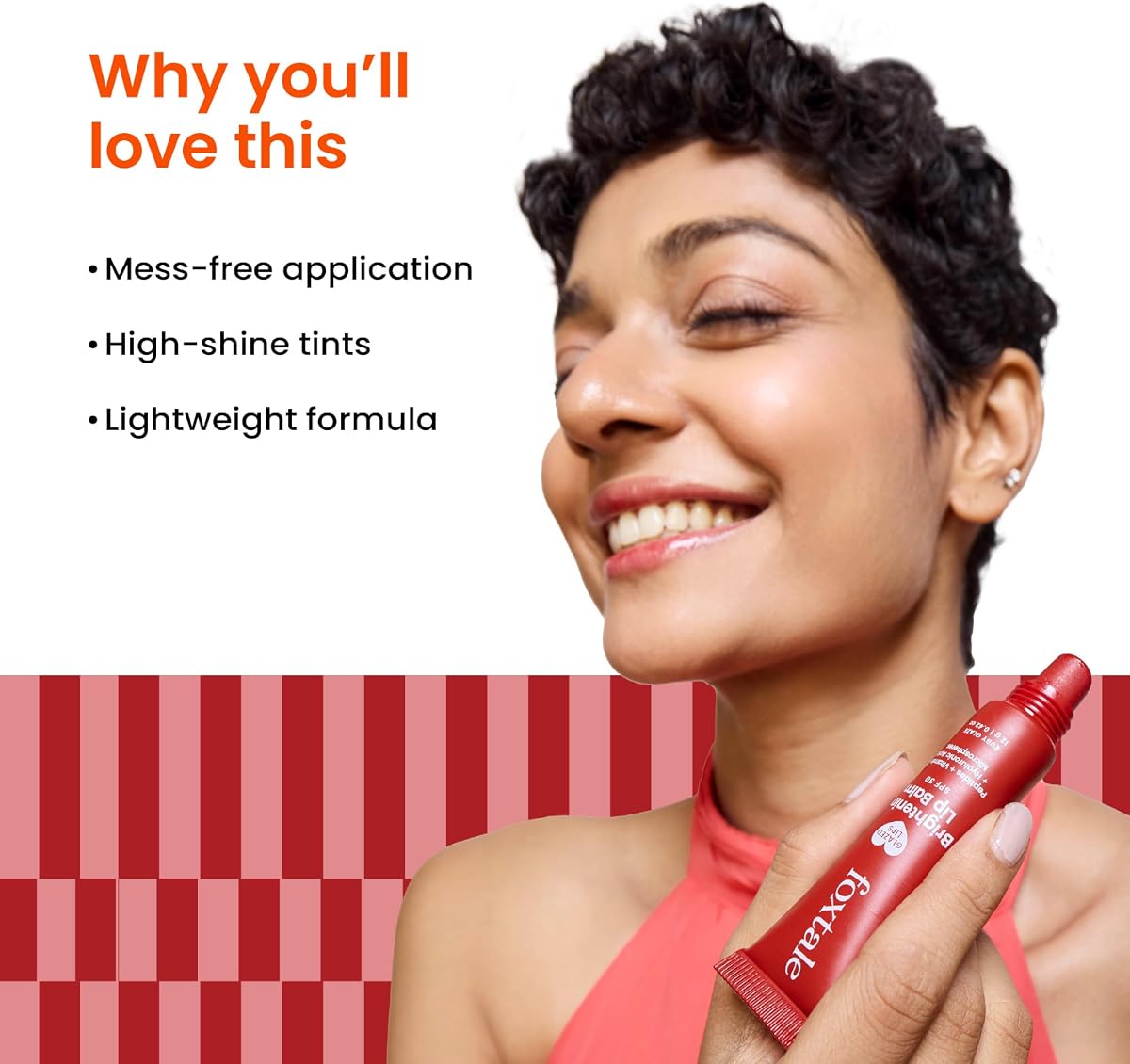 Foxtale Brightening Lip Balm - SPF 30, Peptides & Vitamin C, 12g - Image 4