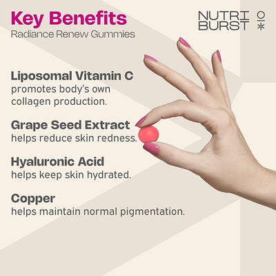 Nutriburst NutriBurst Collagen Revive Gummies, Blueberry Flavour - 60 Gummies - Image 2