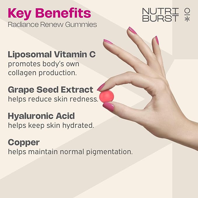 Nutriburst NutriBurst Collagen Revive Gummies, Blueberry Flavour - 60 Gummies - Image 2