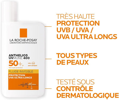 LRP Anthelios UVMune 400 SPF50+ Invisible Fluid, Fragrance-Free, 50ml - Image 3
