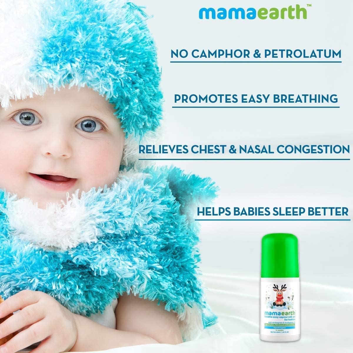 Mamaearth Breathe Easy Vapour Roll-On with Eucalyptus & Lavender Oil - 40ml - Image 2