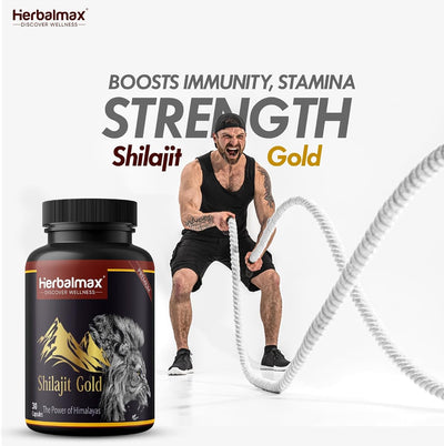 Herbal Max Shilajit Gold Capsules - Ayurvedic Herbal Blend, 30 Capsules - Image 5