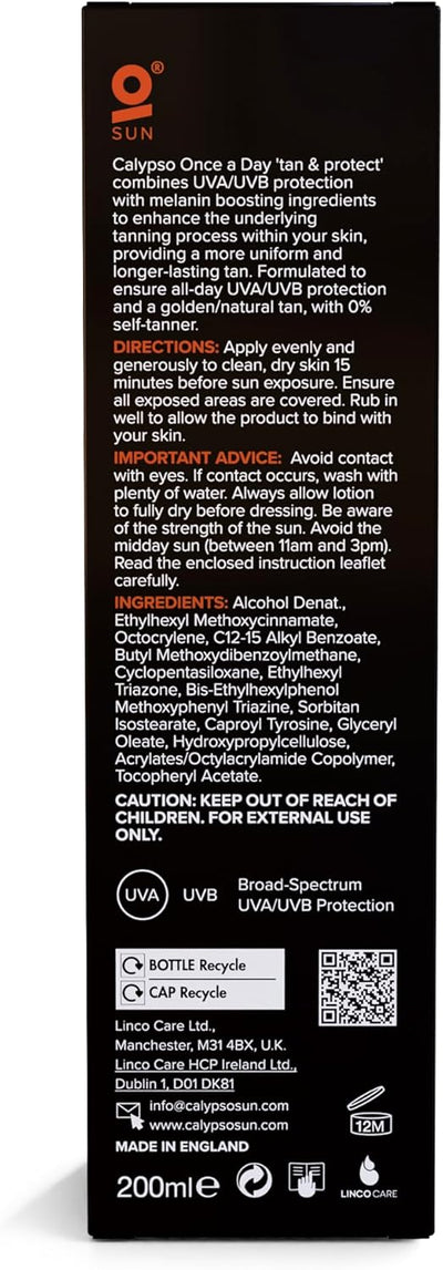 Calypso Once A Day SPF25 Sun Care Tan Cream - 200ml - Image 5