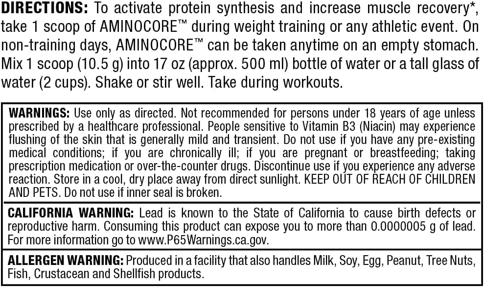 Allmax Nutrition Aminocore BCAA Watermelon - 345g Sports Supplement Powder - Image 8