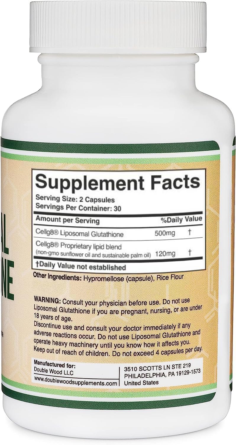 Doublewood Liposomal Glutathione Capsules - 60 Count - Image 3