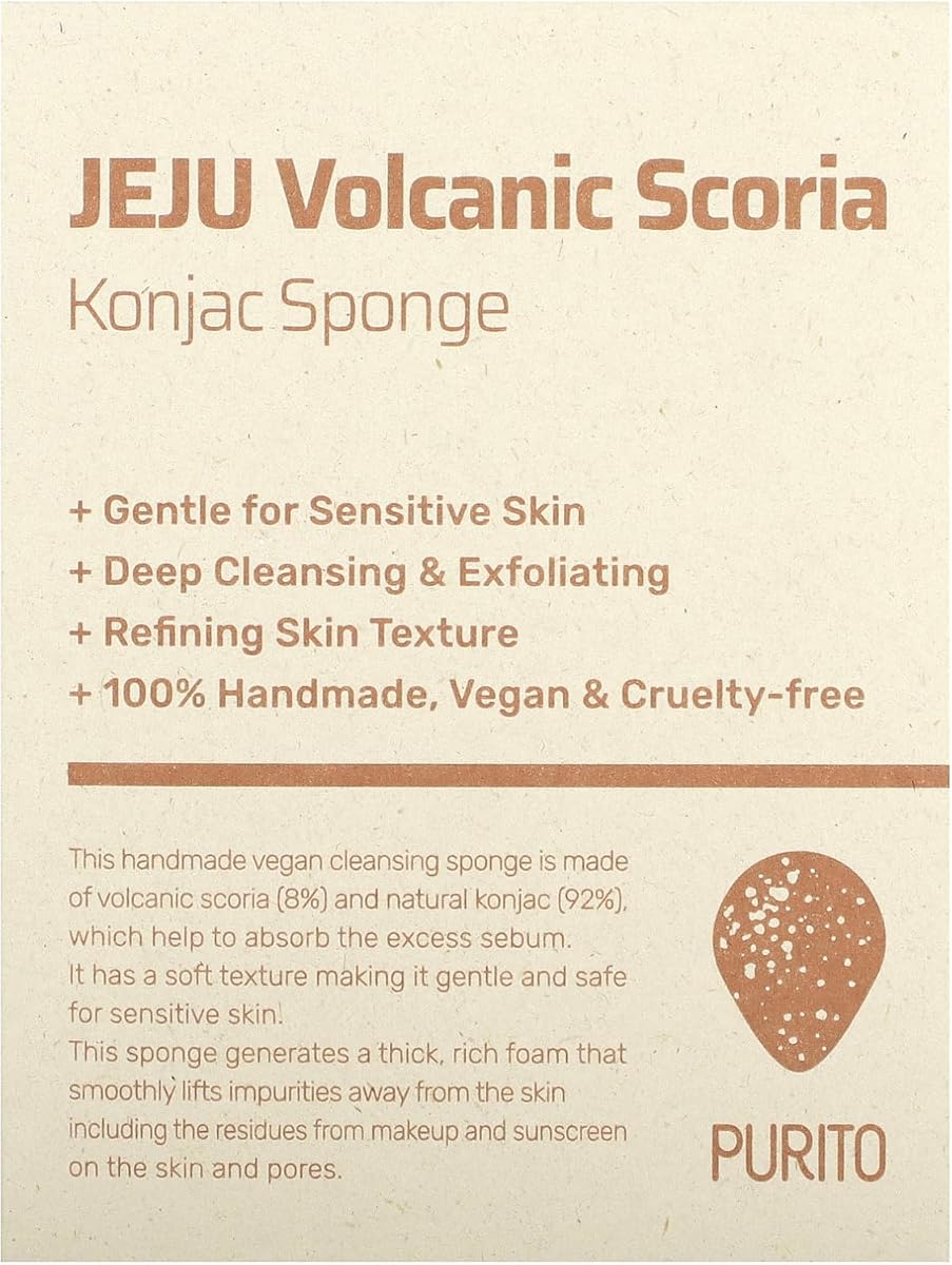 Purito Jeju Volcanic Scoria Konjac Face Cleanser Sponge