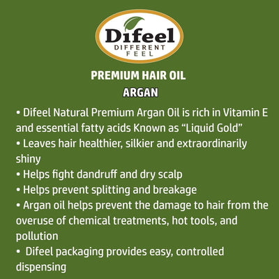 Difeel Premium Natural Argan Hair Oil 75ml - Hair Treatments & Oils - Image 2