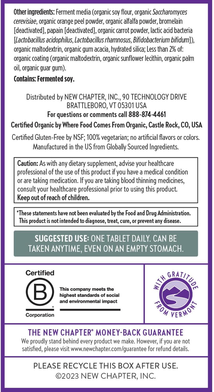 New Chapter Every Man's One Daily 40+ Multivitamin - 72 Tablets - Image 8