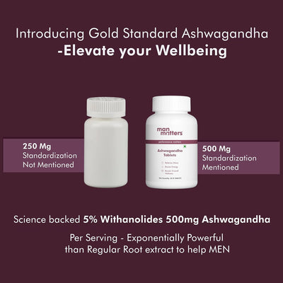 Man Matters Ashwagandha Tablets 500mg - 60 Pack - Herbal Support for Wellbeing - Image 2
