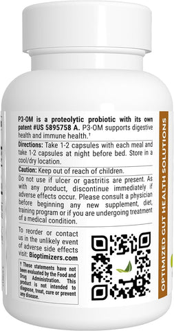P3-OM - Probiotic and Prebiotic Supplement 120 Capsules