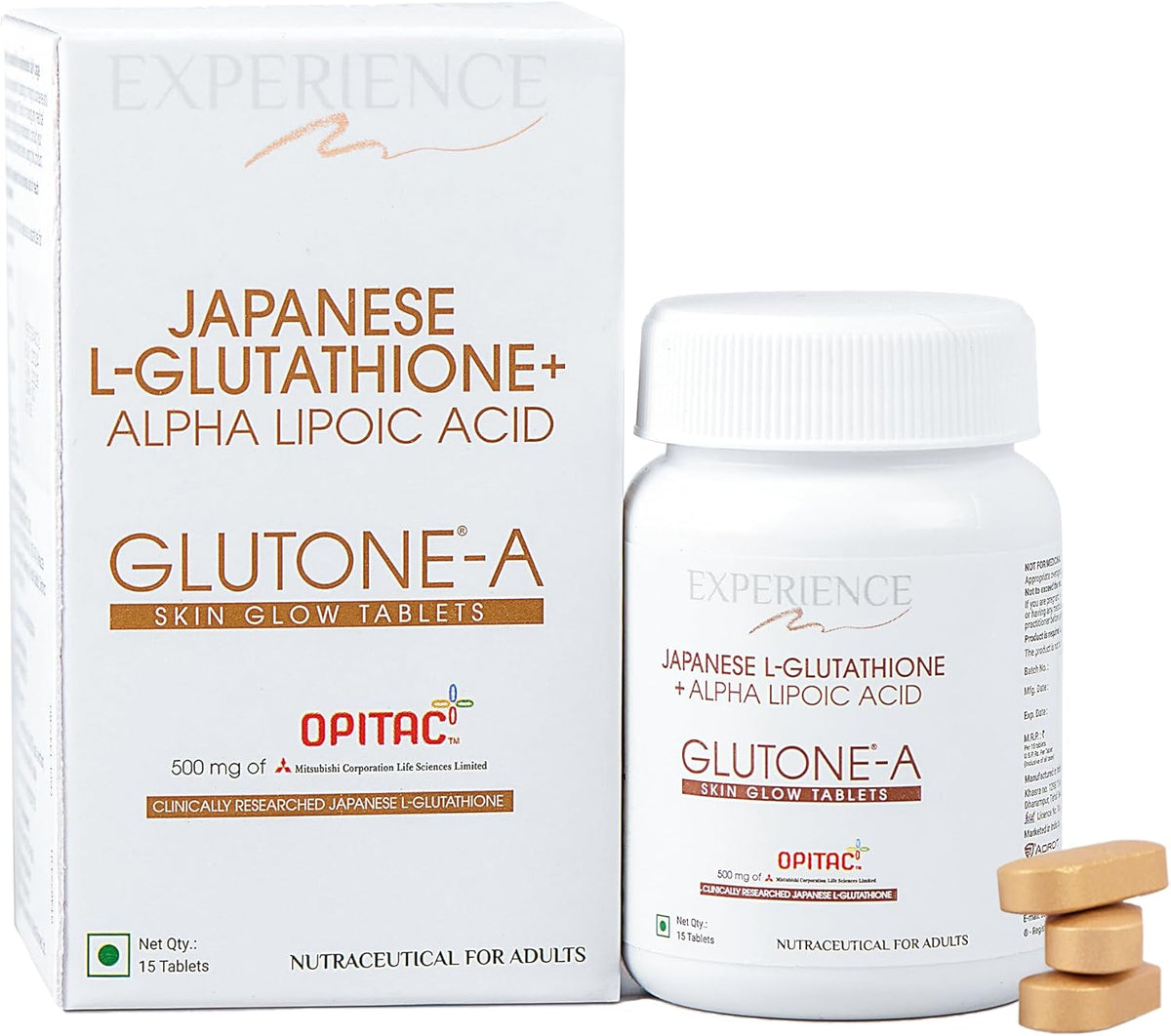 Glutone-A Beauty Supplements - Japanese Glutathione Tablets, 15 Count