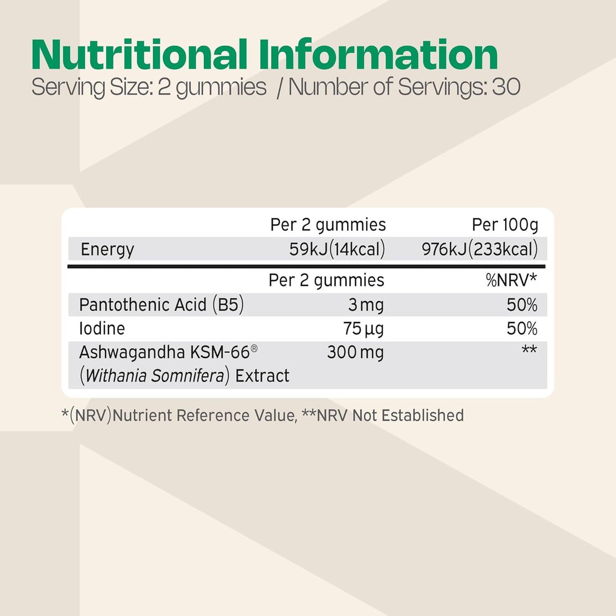 Nutriburst NutriBurst Ashwagandha KSM66 Gummies, Tropical Fruits Flavour - 60 Count - Image 6