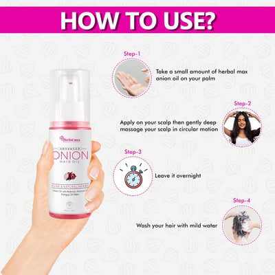 Herbal Max Onion Seed Hair Oil for Silky, Strong Hair - 100ML - Image 6
