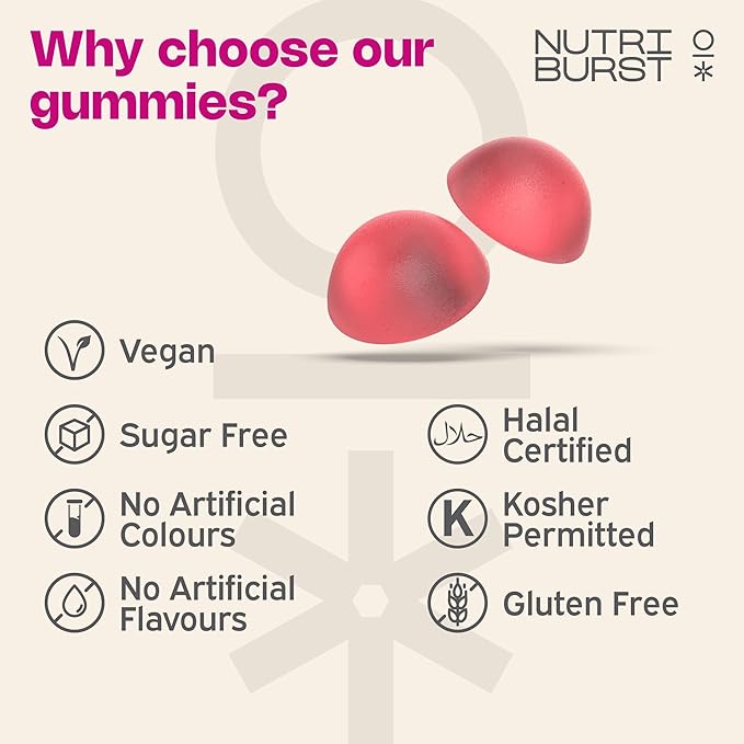 Nutriburst NutriBurst Collagen Revive Gummies, Blueberry Flavour - 60 Gummies - Image 3