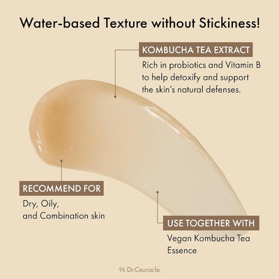 Dr.Ceuracle Vegan Kombucha Tea Gel Cream - Vegan Tea Complex Moisturiser, 75g - Image 4