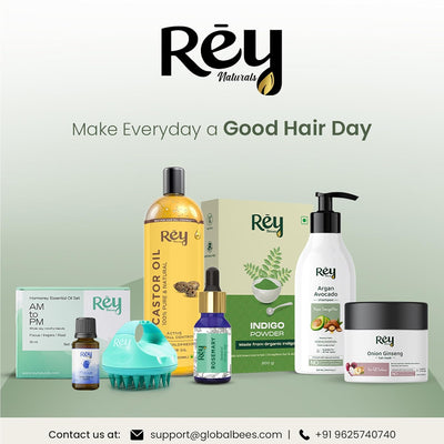 ReyNaturals Castor and Rosemary Hair Oil - Hair Growth Treatment, 200ml - Image 6