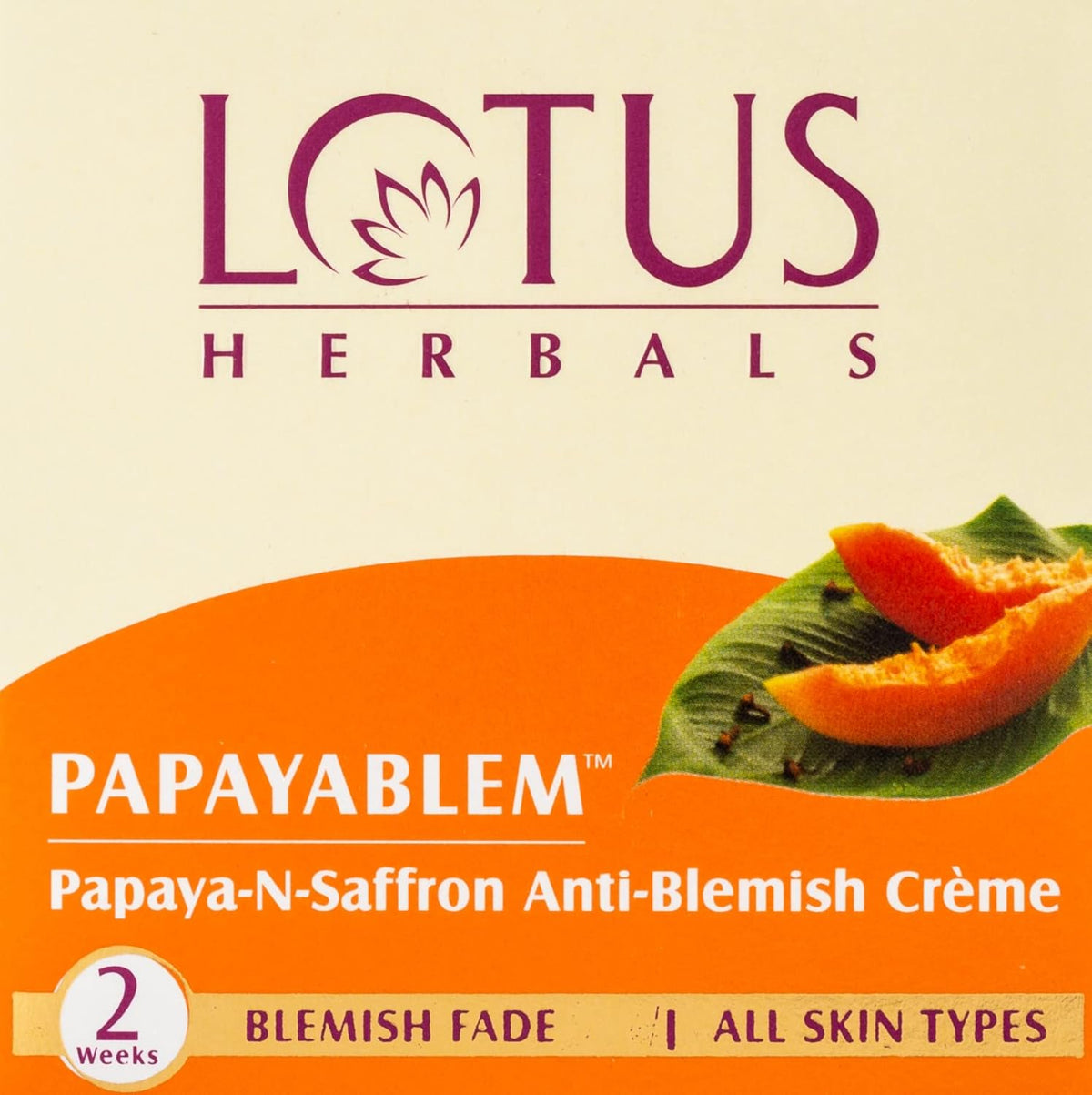 Lotus Herbals Papayablem Anti Blemish Cream - 50gm - Image 2