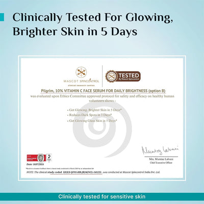 Pilgrim Face Serum with 10% Vitamin C for Glowing Skin - 30 ml - Image 8