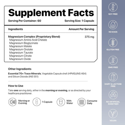 Decodeage Mag7 Seven Complex Magnesium Capsules - 60 Count - Image 7