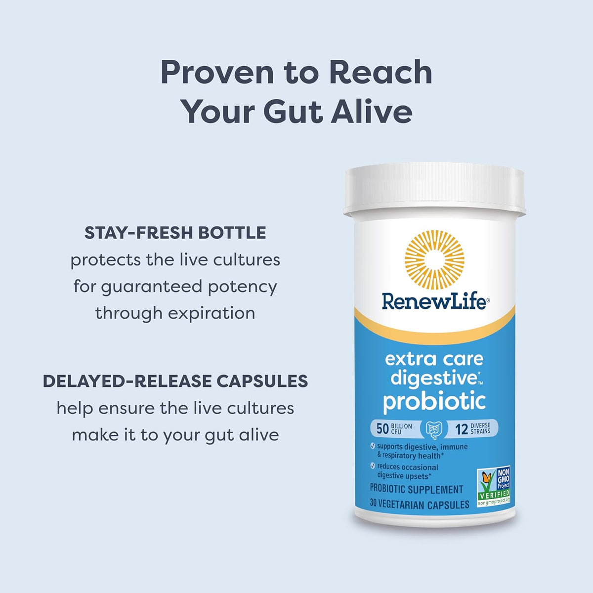 RenewLife Gut Health & Probiotics - UF Critical 50 Billion, 30 Capsules - Image 6