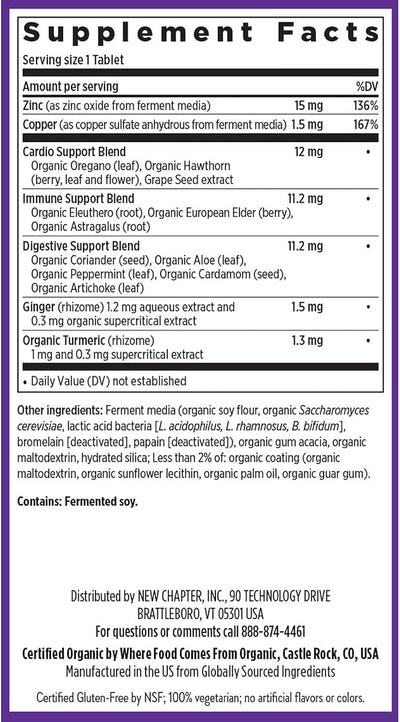 New Chapter Fermented Zinc Complex Capsules - Immune & Skin Support - 60 Count - Image 6
