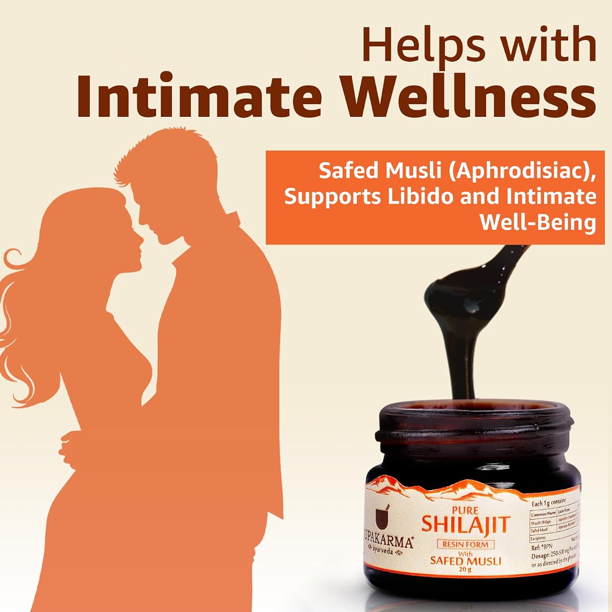 Upakarma Shilajit with Safed Musli Resin - 20g Ayurvedic Supplement - Image 6