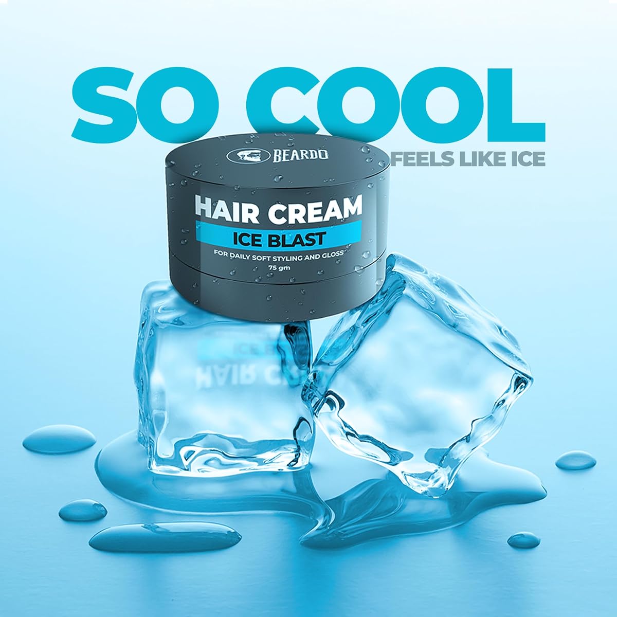 Beardo Ice Blast Hair Cream - Ultra-Light Cooling Hair Treatment, 75g - Image 5