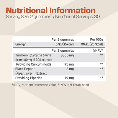 Nutriburst Turmeric 3000mg with Ginger Gummies, 60 Count - Image 6