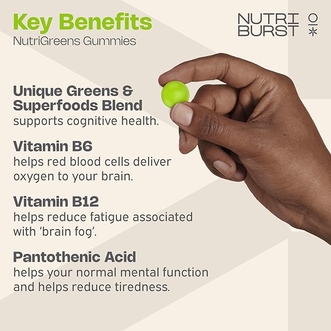 Nutriburst Nutri Greens Gummies - 60 Count, Vitamins & Minerals - Image 2