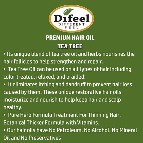 Difeel Premium Natural Hair Oil Tea Tree 75ml