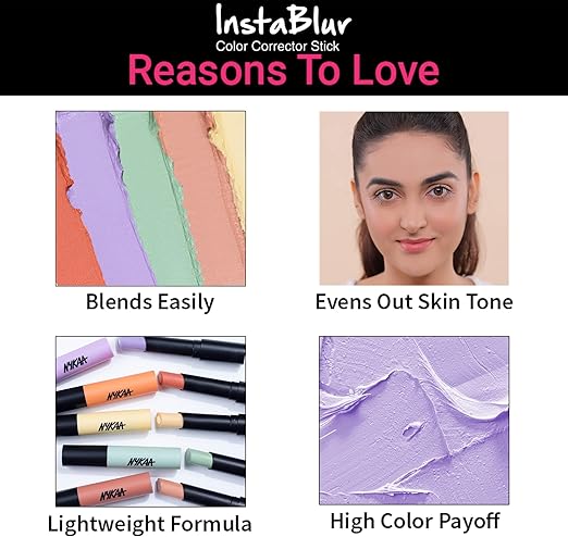 Nykaa instaBlur Peach Colour Corrector Stick - Image 4