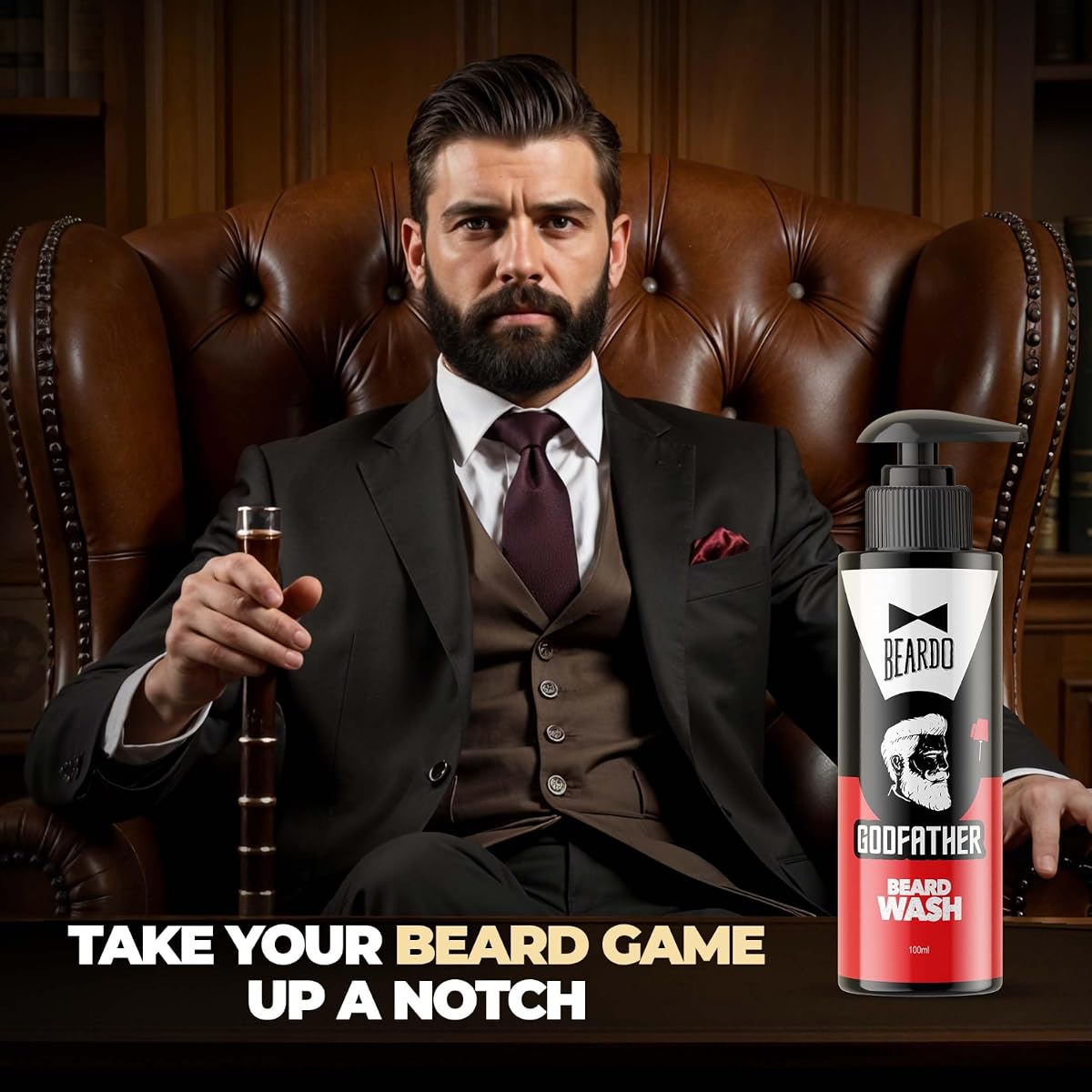 Beardo GodFather Beard Wash - Cleanser Gel for All Skin Types, 100ml - Image 2