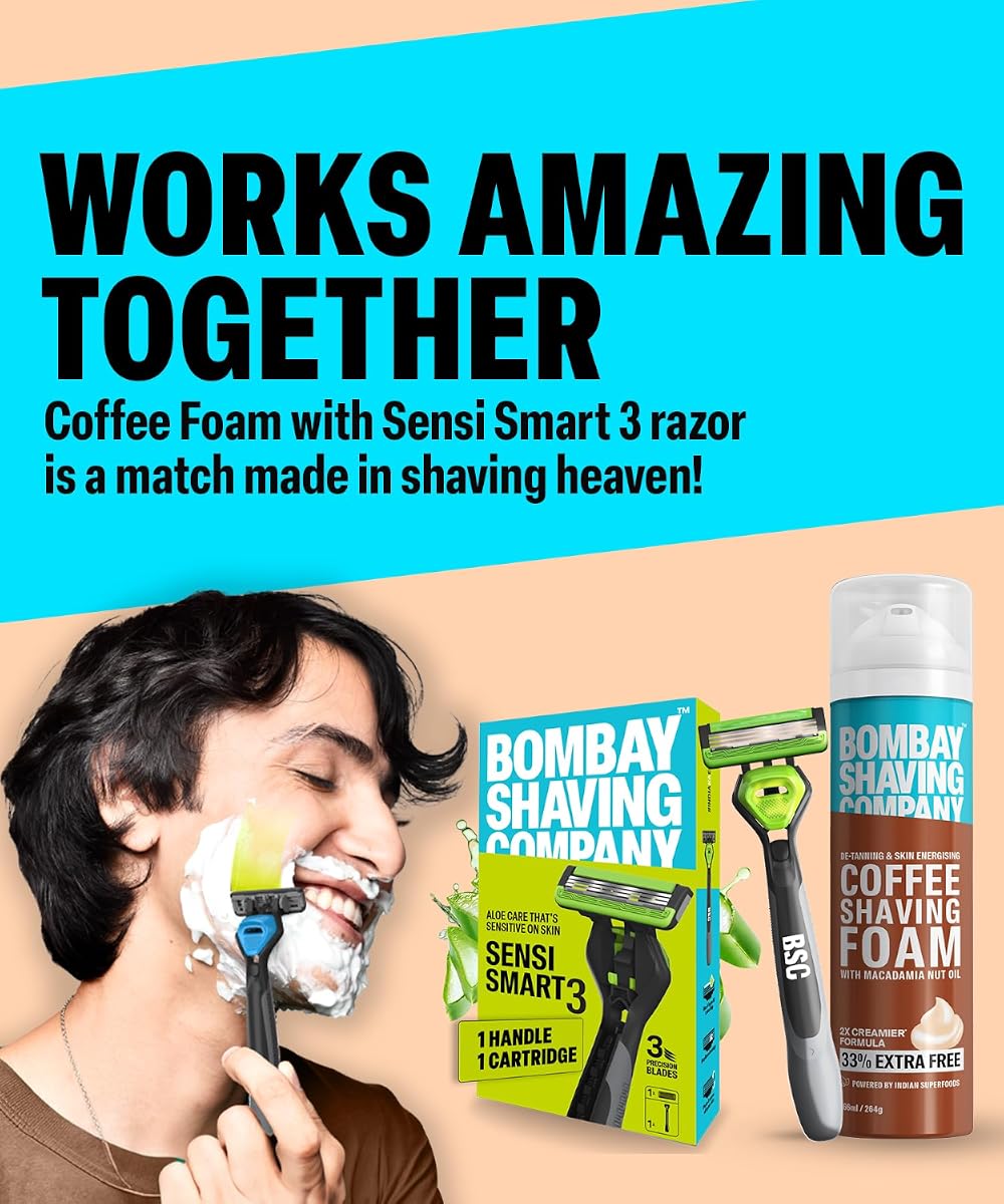 Bombay Shaving Company Coffee Shaving Foam with Macadamia & Olive - 266 ml - Image 7