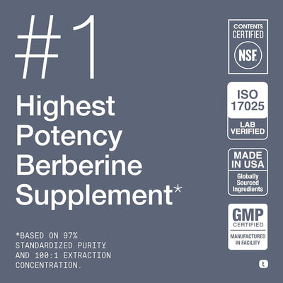 Toniiq Berberine HCl Capsules - Ultra High Strength, 500mg, 90 Veggie Capsules - Image 3