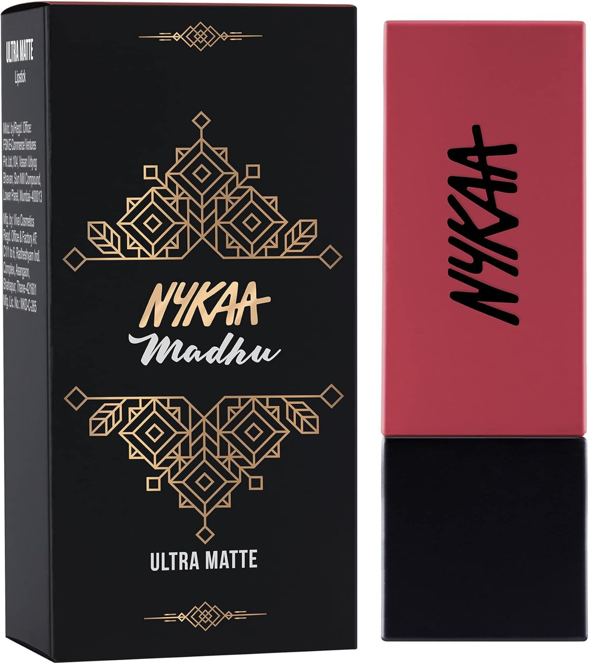Nykaa Ultra Matte Lipstick Madhu Shade - Rich Colour, Smooth Finish - Image 2