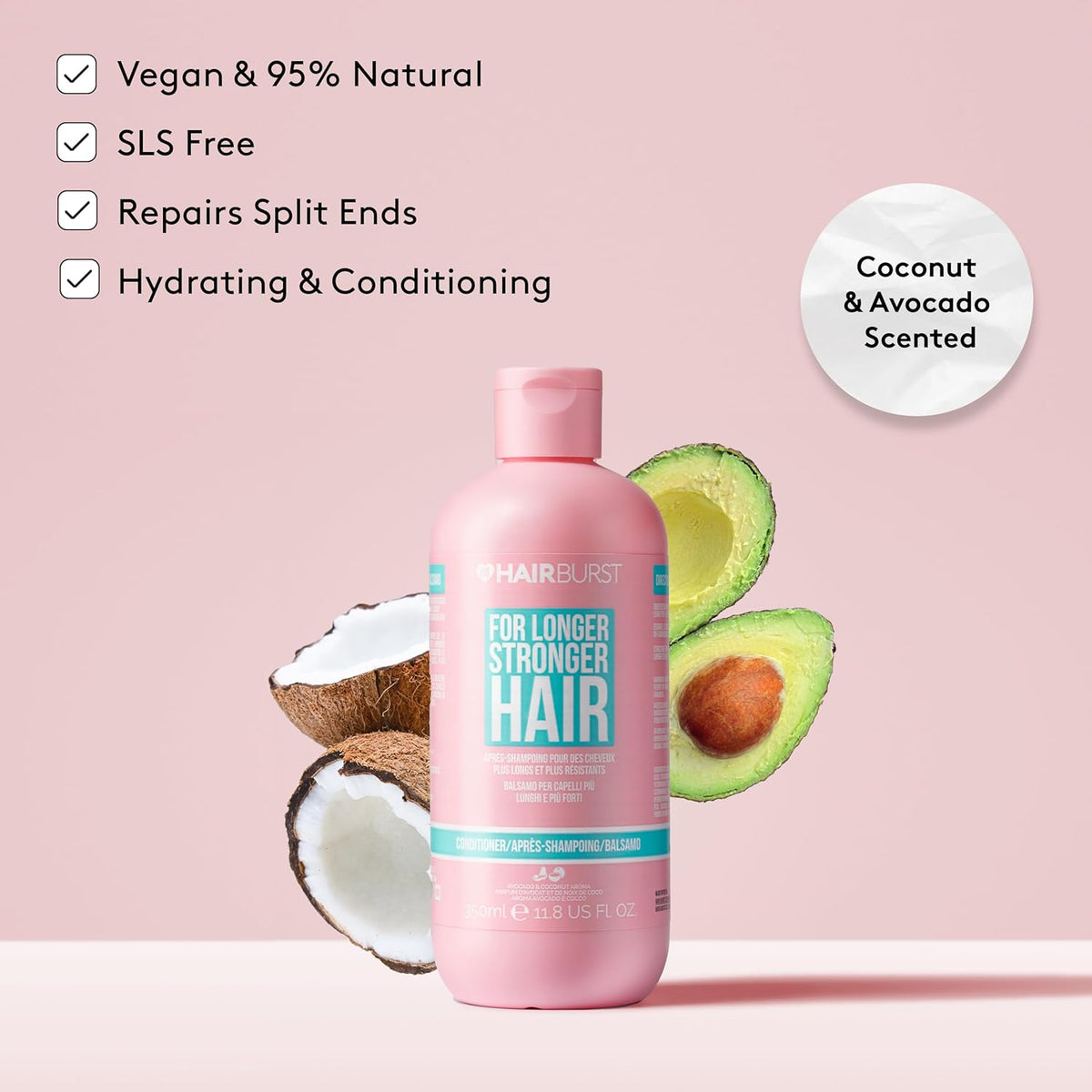 Hairburst Conditioner for Longer Stronger Hair - 350ml - Image 3